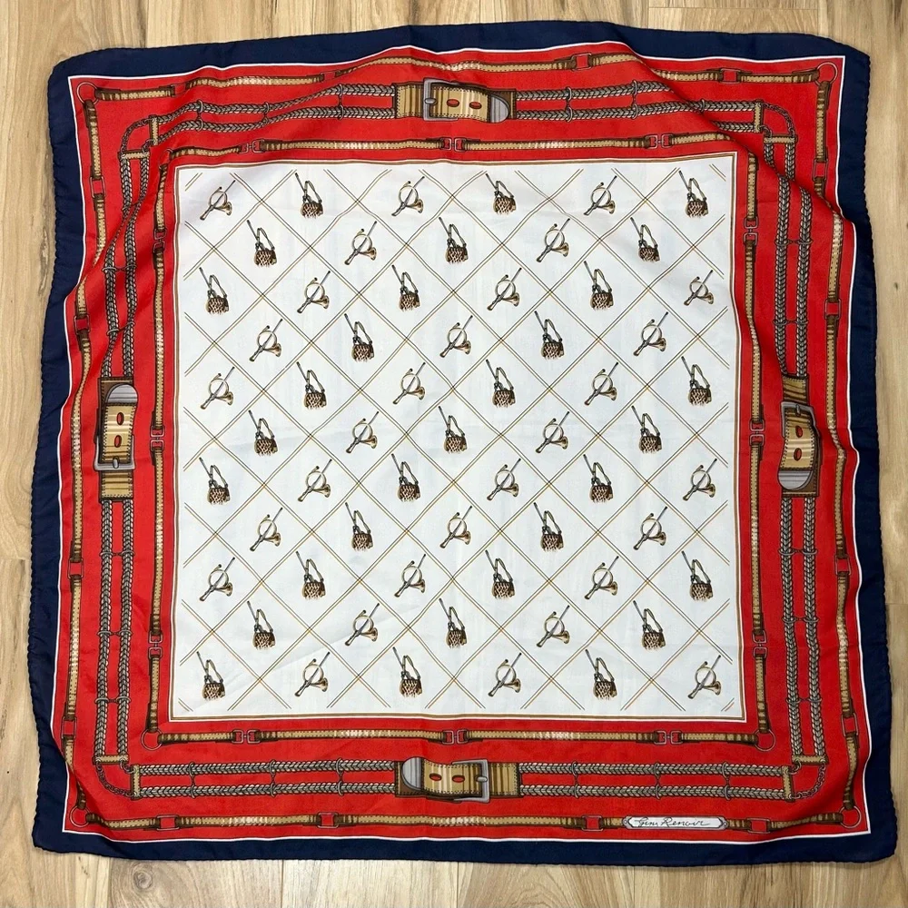 Jim Renoir Scarf Women’s 30” Square Hunting Equestrian Multi Functional Classic